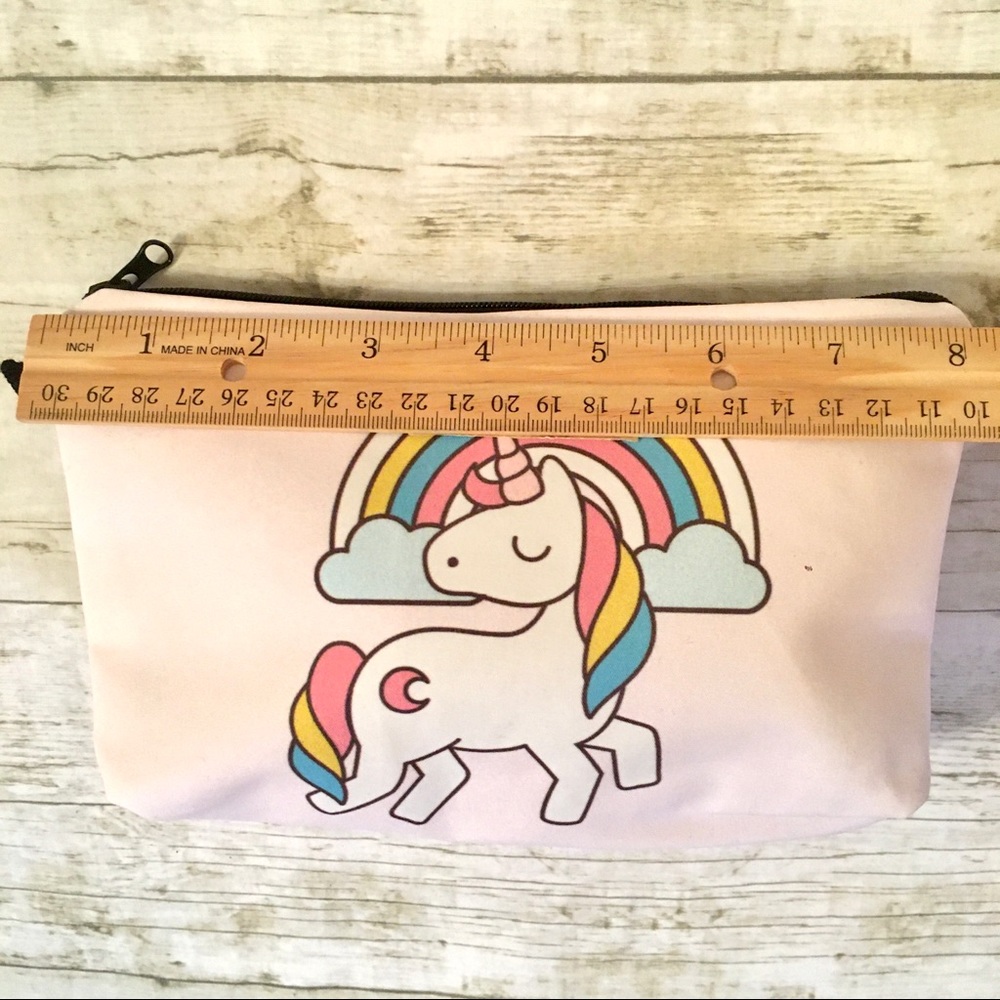 ✨4/$25✨ Unicorn 🦄 Makeup Multipurpose Bag Pouch Pink - Picture 5 of 7